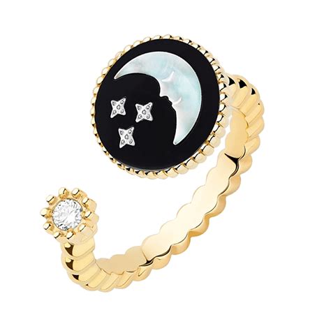 bague rose celeste dior|Bague Rose Céleste Or jaune et blanc, diamant, onyx et nacre.